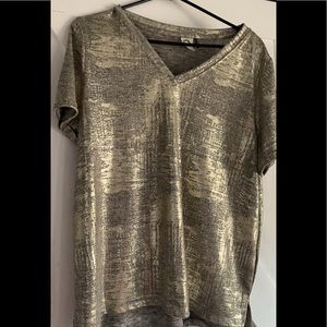 Anthropologie metallic top